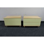 A pair of Hulsta furniture two drawer chests