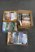 Four boxes of fifty-two James Patterson hard backed books