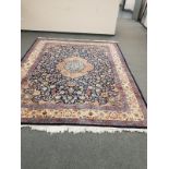 A Kachmar carpet, on blue ground,
