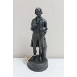 A Wedgwood black figure of Josiah Wedgwood