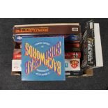 A box of 20th century board games including Star Wars Escape From the Death Star, Mousetrap,