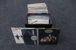 A box of LP's including Beatles,