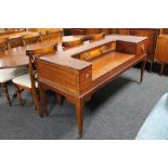 A 19th century mahogany spinet case converted to a sideboard