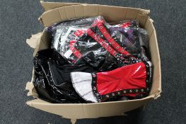 A box of phaze gloss hourglass corsets and punk zip front dresses