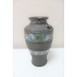 A Japanese bronze cloisonne vase