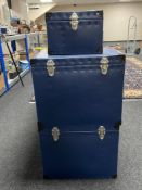 Three storage boxes with lids