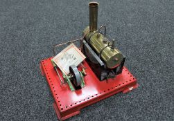 A Mamod stationary twin cylinder steam engine