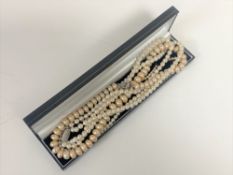 A Ciro cultured pearl single strand necklace on 9ct gold clasp,