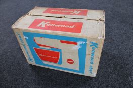 A boxed vintage Kenwood chef food mixer