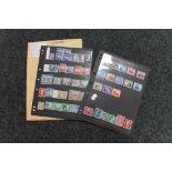 Two sheets of German Third Reich stamps