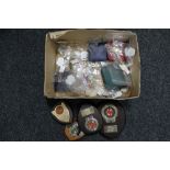 A box of costume and fashion jewellery,