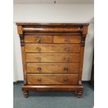 A Victorian mahogany seven drawer Scotch chest,