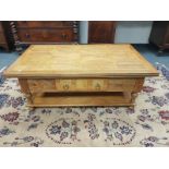 A Barker and Stonehouse Flagstone collection coffee table with undershelf,