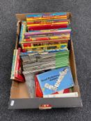 A box of mid 20th century and later annuals including Lone Ranger, Girl Scout Annual, Tin Tin,