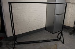 Two metal clothes rails