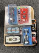A tray of boxed Scalextric 1986 Monte Carlo rally car pack together with five further Scalextric