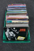 A crate of LP's - David Bowie, Genesis,
