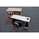 A boxed Mamod traction engine model T.E.