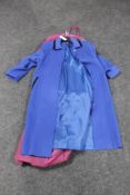 A Kesta of London cashmere and woolen 3/4 length coat,