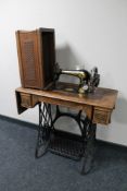 A Singer treadle sewing machine