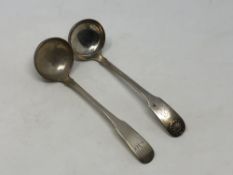Two Georgian silver Scottish ladles