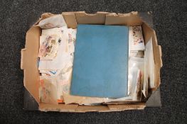 A box of 20th century Royal Mail stamp album with stamps,