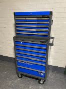 A Kincrome Evolve mechanics trolley and tool chest with keys