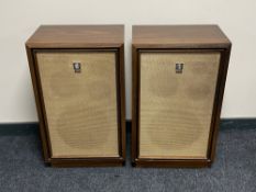 A pair of 20th century teak cased Sanyo Atto module SX-6 speakers