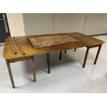 A late 19th century mahogany D-end dining table with leaf