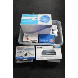 A quantity of assorted electricals - foot spa, phone sets,