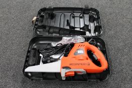 A cased Black & Decker Scorpion saw (as new)