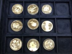 Nine various silver proof coins