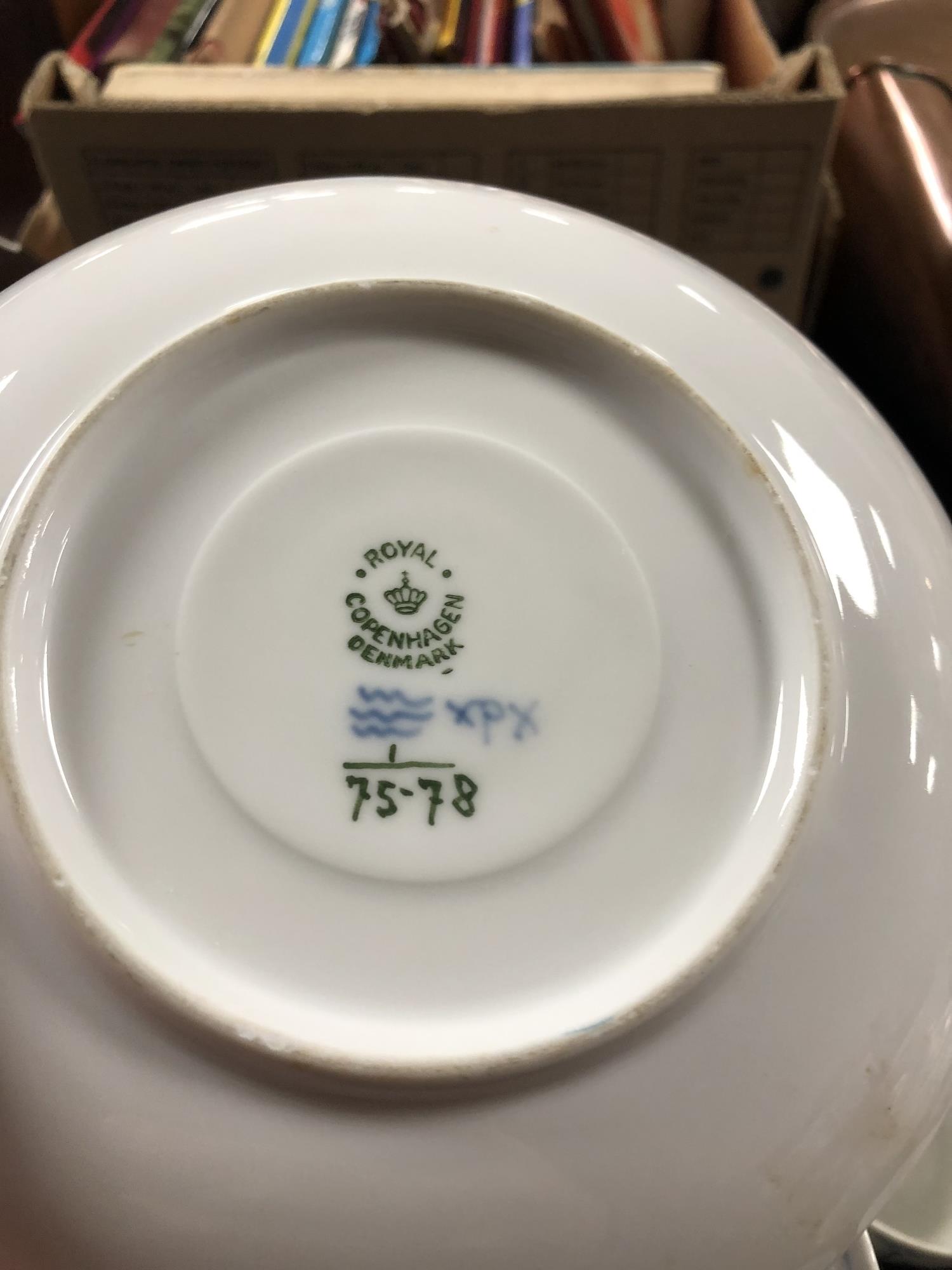 A tray of Royal Copenhagen blue and white tea china CONDITION REPORT: Comprising: - Image 2 of 4