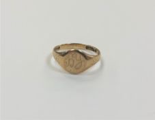 A 9ct gold signet ring, size N1/2 CONDITION REPORT: 2.2g.