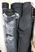 Six rolls of material (black)