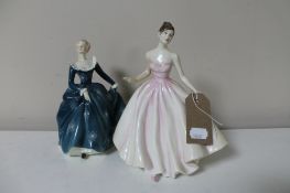 Two Royal Doulton figures, Royal Doulton Classics Special Moments HN 4430 and Fair Lady HN 2193.