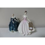 Two Royal Doulton figures, Royal Doulton Classics Special Moments HN 4430 and Fair Lady HN 2193.