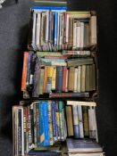 Three boxes of early 20th century and later books, art, gardening,