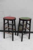 A pair of pub bar stools