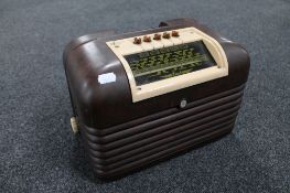 A 1930's Bakelite cased valve Bush radio