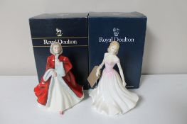 Two Royal Doulton figures, Royal Doulton Classics Jane HN 4524 and Rachel HN 2936, both parts boxed.