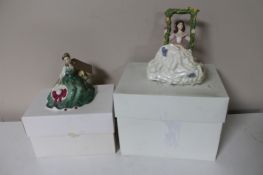 Two Royal Doulton Pretty Ladies figures, Blossomtime and Elyse HN 5165,