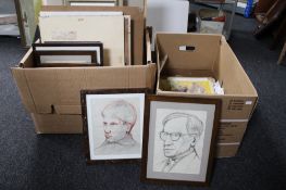 George Patterson: Two crates containing a collection of framed and unframed works cleared the