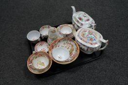 A tray of collection 19th century Chinese tea china