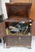 An early 20th century mahogany cased Continuous gramophone manufactured by Continuous Gramophones