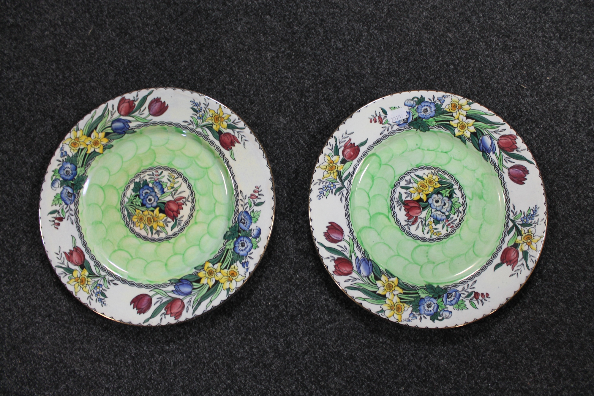 A pair of Maling Springtime wall plates