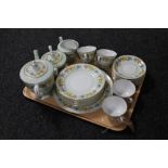 A tray of Japanese Aichi twenty-two piece tea set made in occupied Japan