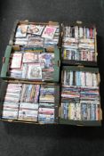 Five boxes of various DVD's