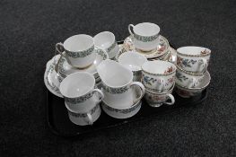 A tray of twenty-one piece Paragon tea service together with a further part Royal Grafton Malvern
