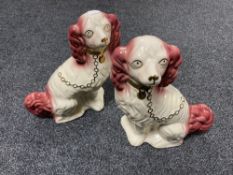 A pair of Staffordshire style spaniels